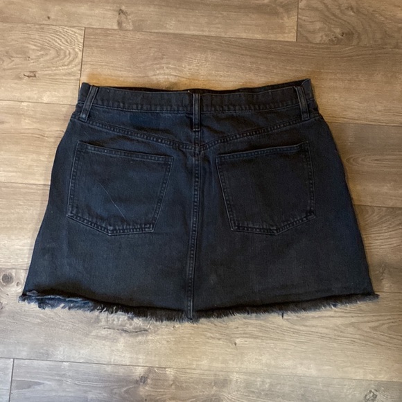 Madewell Rigid Black Denim A-Line Jean Skirt B71 - Picture 5 of 7